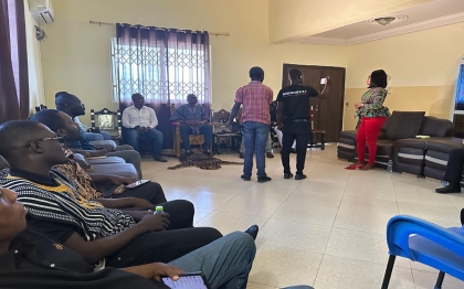 Hon. DCE for Gomoa East Pays Courtesy Visit to Nana Abor Atta II