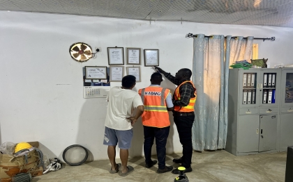 Inspection of safety measures at Quarry sites