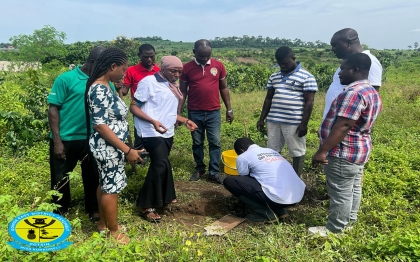 The Gomoa East District Assembly Staff joined in the Green Ghana Initiative