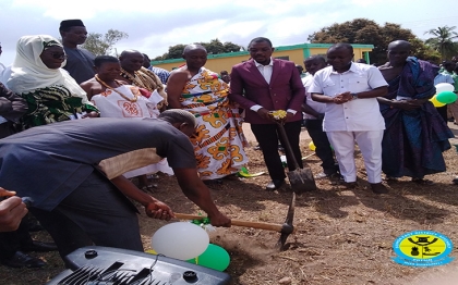 Sod-cutting ceremony for the construction of Meena breast care and health center at P-Amass