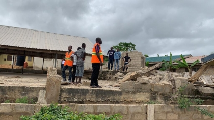 Gomoa East District demolishes unauthorized building at Mandela-Buduburam