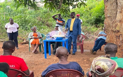 Handing over of ESRF projects to members  of the District