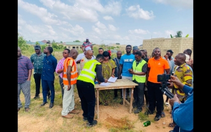 Hon. DCE hands over project files at sod-cutting ceremony