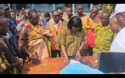 Hon. DCE hands over project files at sod-cutting ceremony
